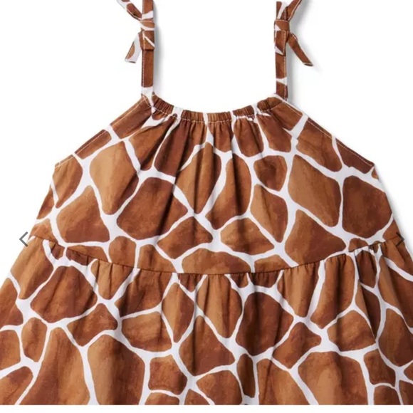 Janie & Jack Infant Toddler Wanderer Sundress Cover Up Giraffe Brown 6-12 Months - Picture 3 of 6